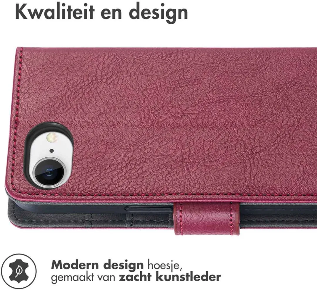 Imoshion Hoesje iPhone 16e - 3 Pasjes - Bordeaux
