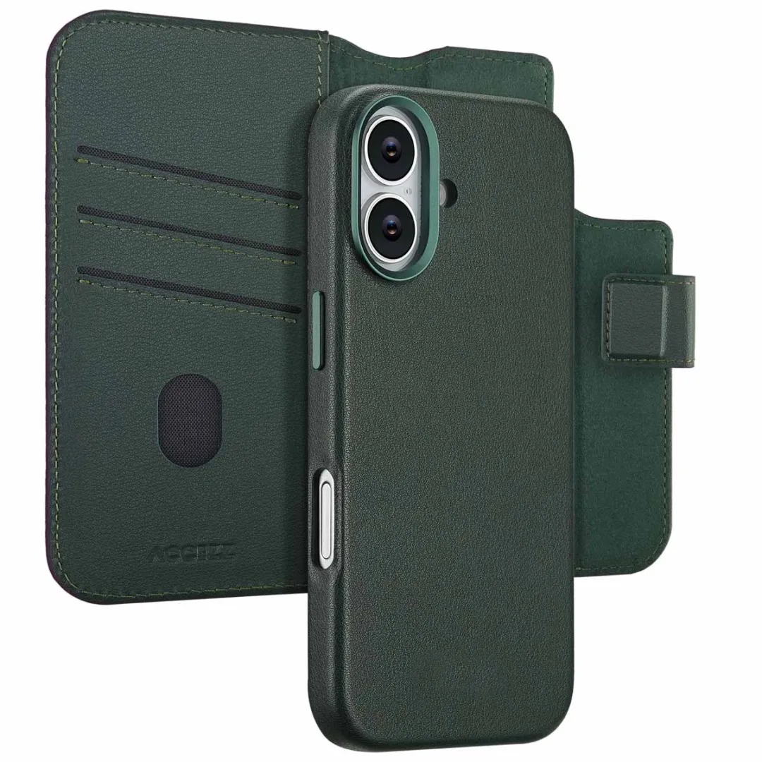 Accezz iPhone 17 Leather Bookcase Hoesje 3 Pasjes