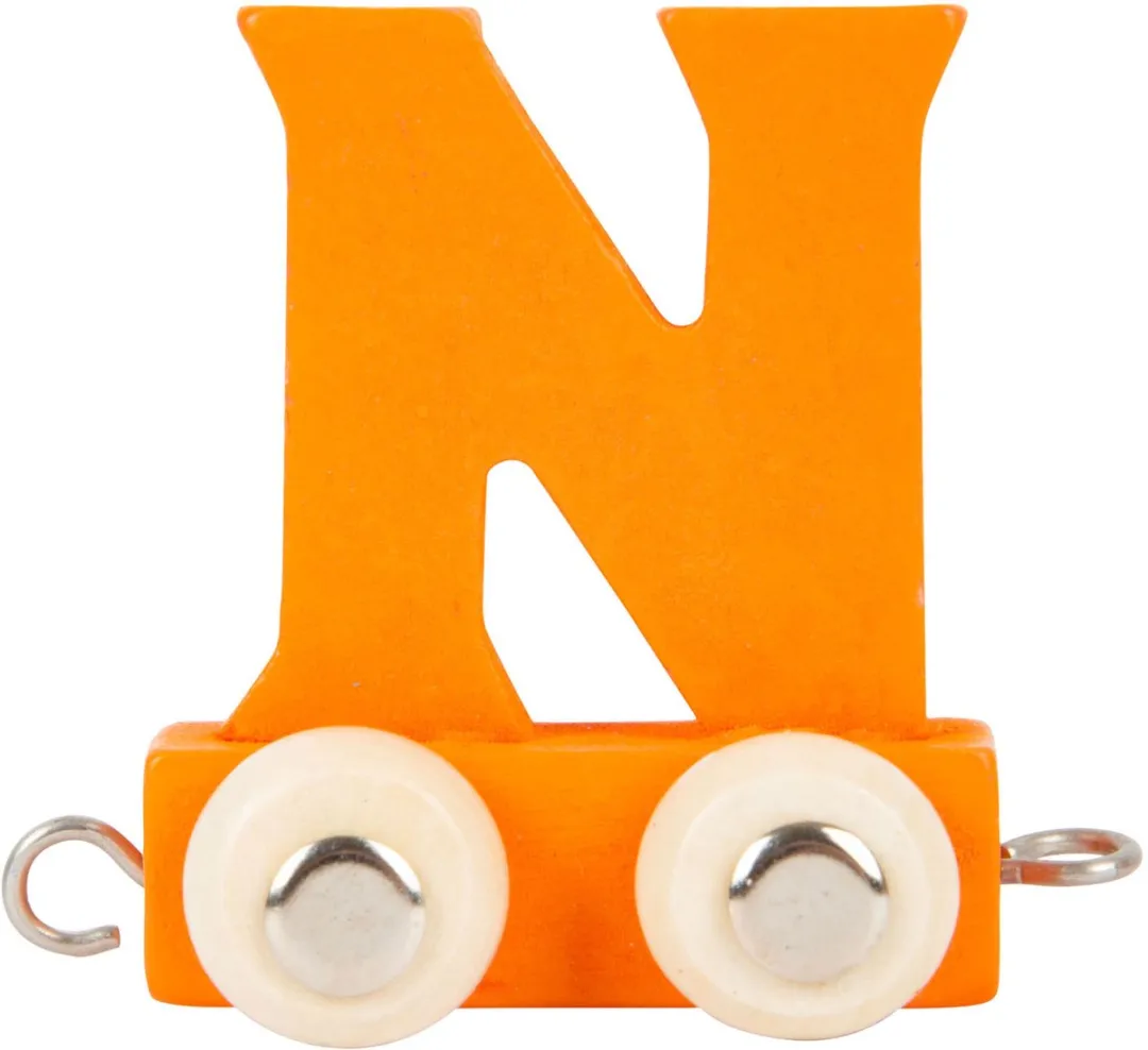 Small Foot Houten Lettertrein Oranje