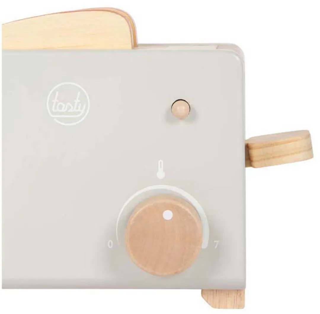 Small Foot Houten Broodrooster Set Tasty - Grijs - afbeelding 6 van 6