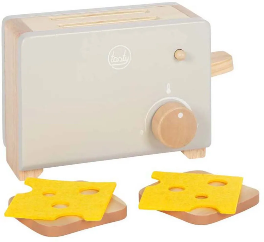 Small Foot Houten Broodrooster Set Tasty - Grijs