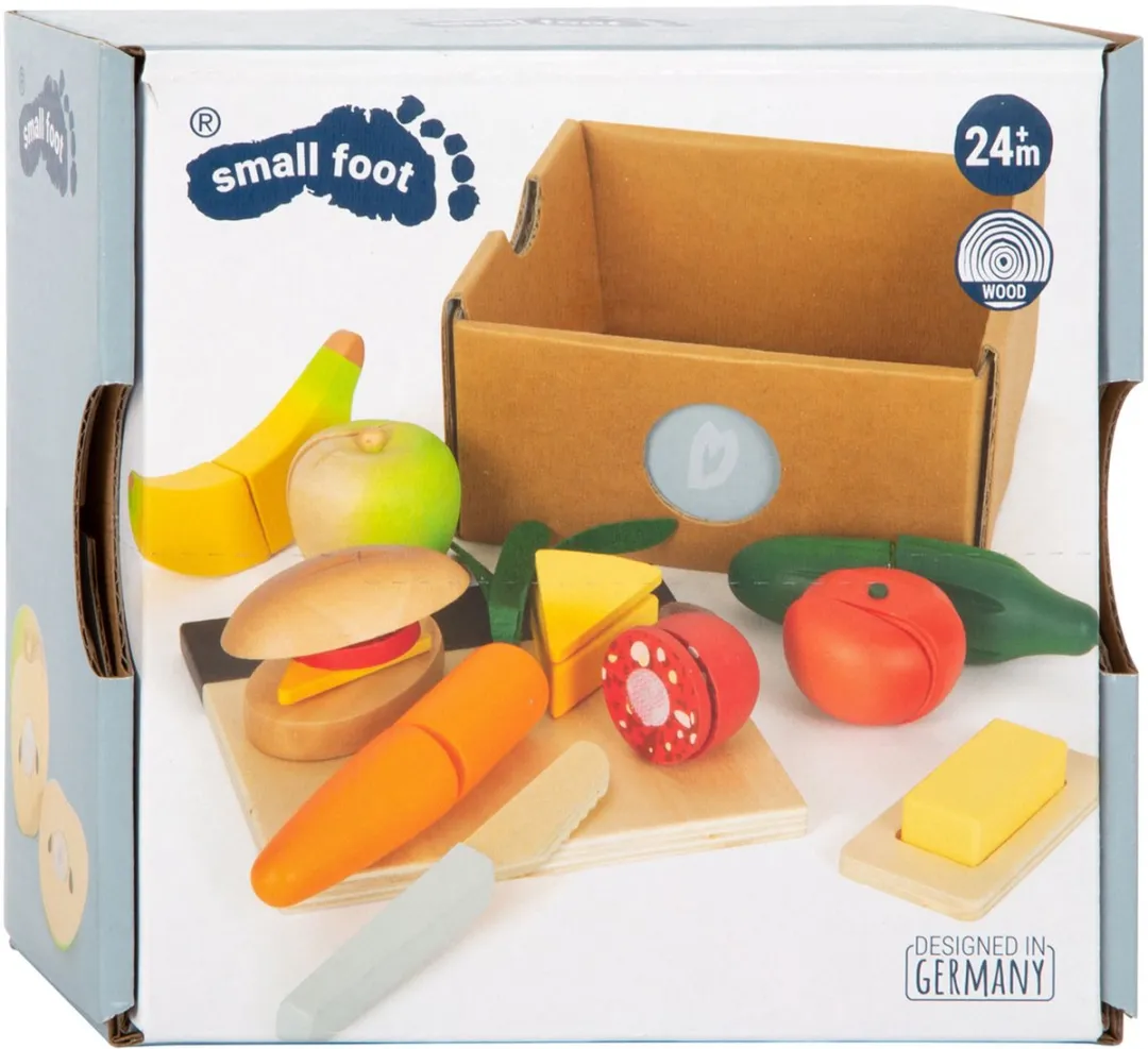 Small Foot Houten Snij- en Speeleten Lunchset Fresh - Multicolor