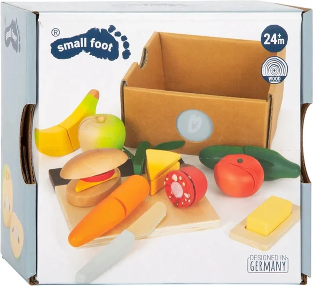 Small Foot Houten Snij- en Speeleten Lunchset Fresh - Multicolor