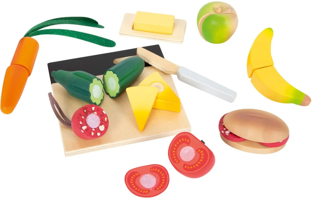 Small Foot Houten Snij- en Speeleten Lunchset Fresh - Multicolor