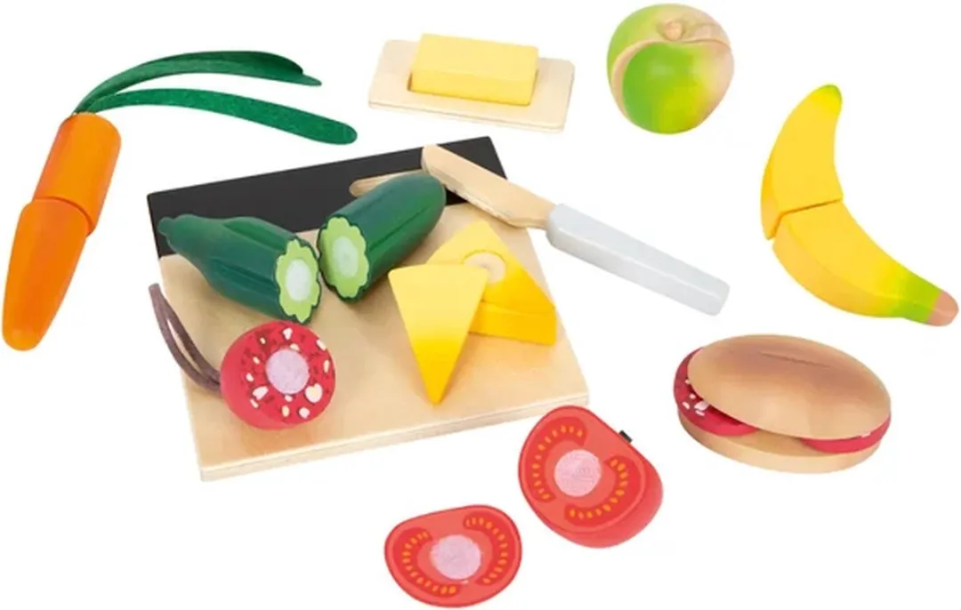 Small Foot Houten Snij- en Speeleten Lunchset Fresh - Multicolor - afbeelding 6 van 6