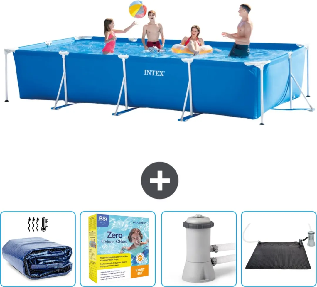 Intex Rechthoekig Frame Zwembad 450x220x84cm Blauw