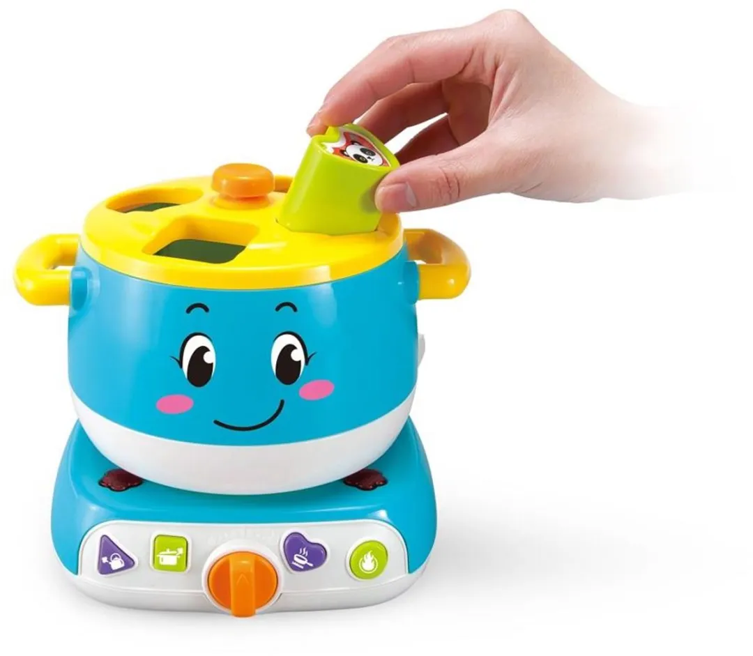 Luna Toys Kook Potje met Muziek & Licht – Blauw – Educatief Baby Speelgoed – 19,1×15,7×17,7 cm
