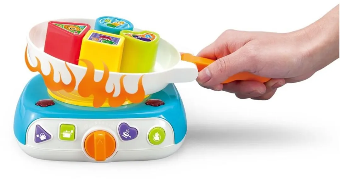 Luna Toys Kook Potje met Muziek & Licht – Blauw – Educatief Baby Speelgoed – 19,1×15,7×17,7 cm