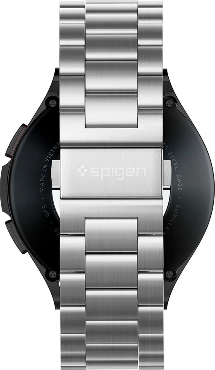 Spigen Modern Fit Roestvrijstalen Band Samsung Galaxy Watch 42mm - Zilver