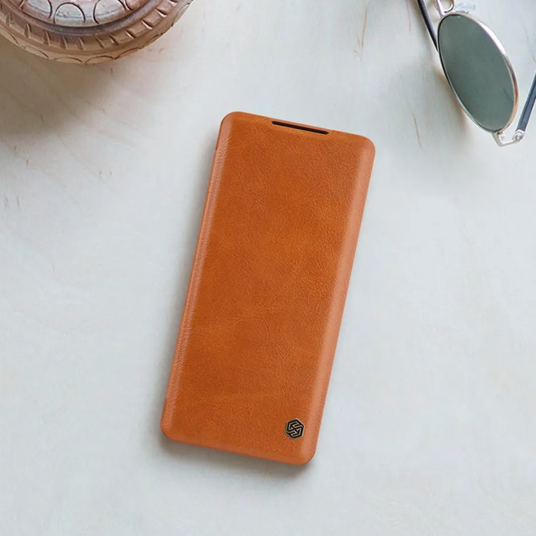 Nillkin Qin Leather Flip Cover Samsung Galaxy A72 - 2 Stuks - Bruin