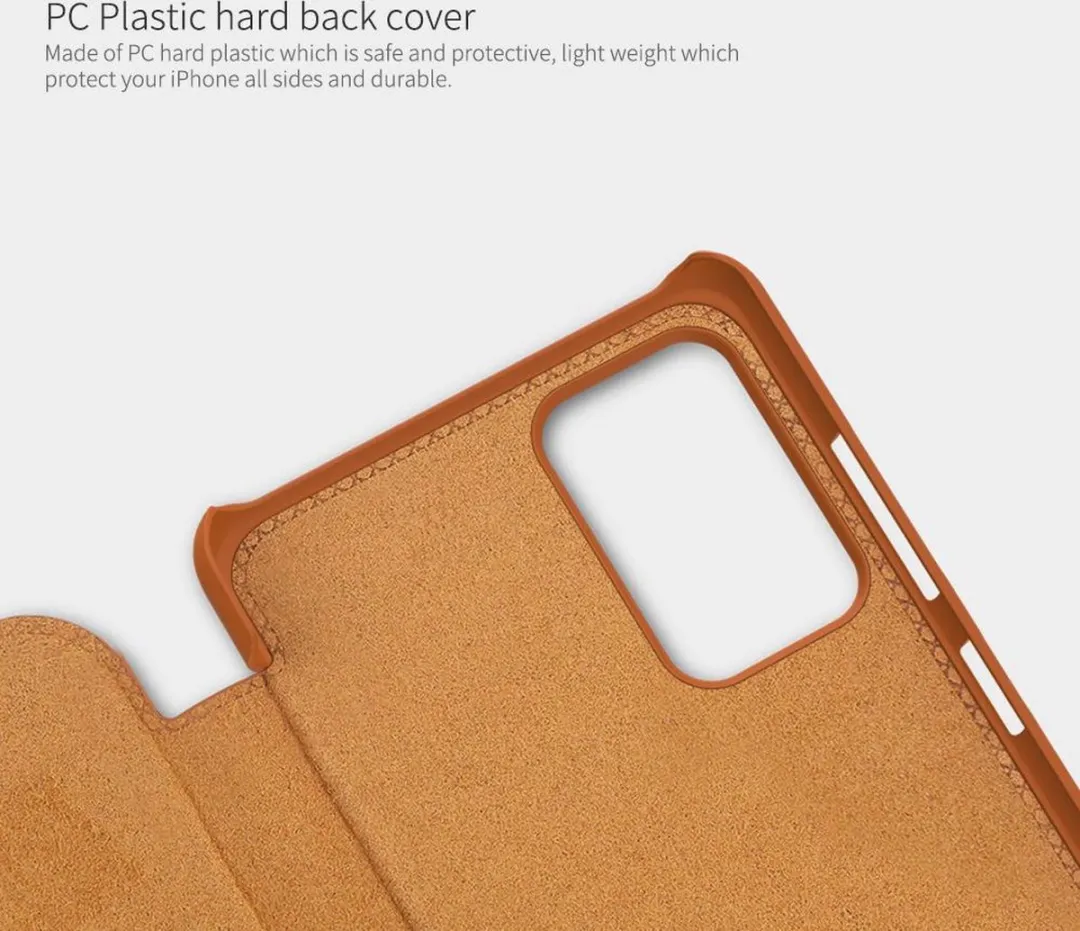 Nillkin Qin Leather Flip Cover Samsung Galaxy A72 - 2 Stuks - Bruin
