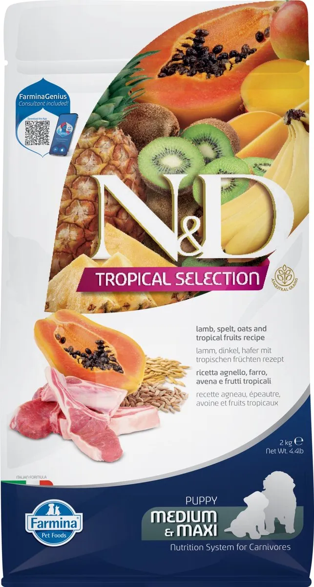Farmina N&D Tropical Selection Lamb Puppy Med/Maxi 2kg