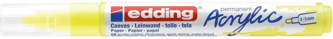 edding Acrylic Marker Medium - Neon Geel - afbeelding 2 van 4