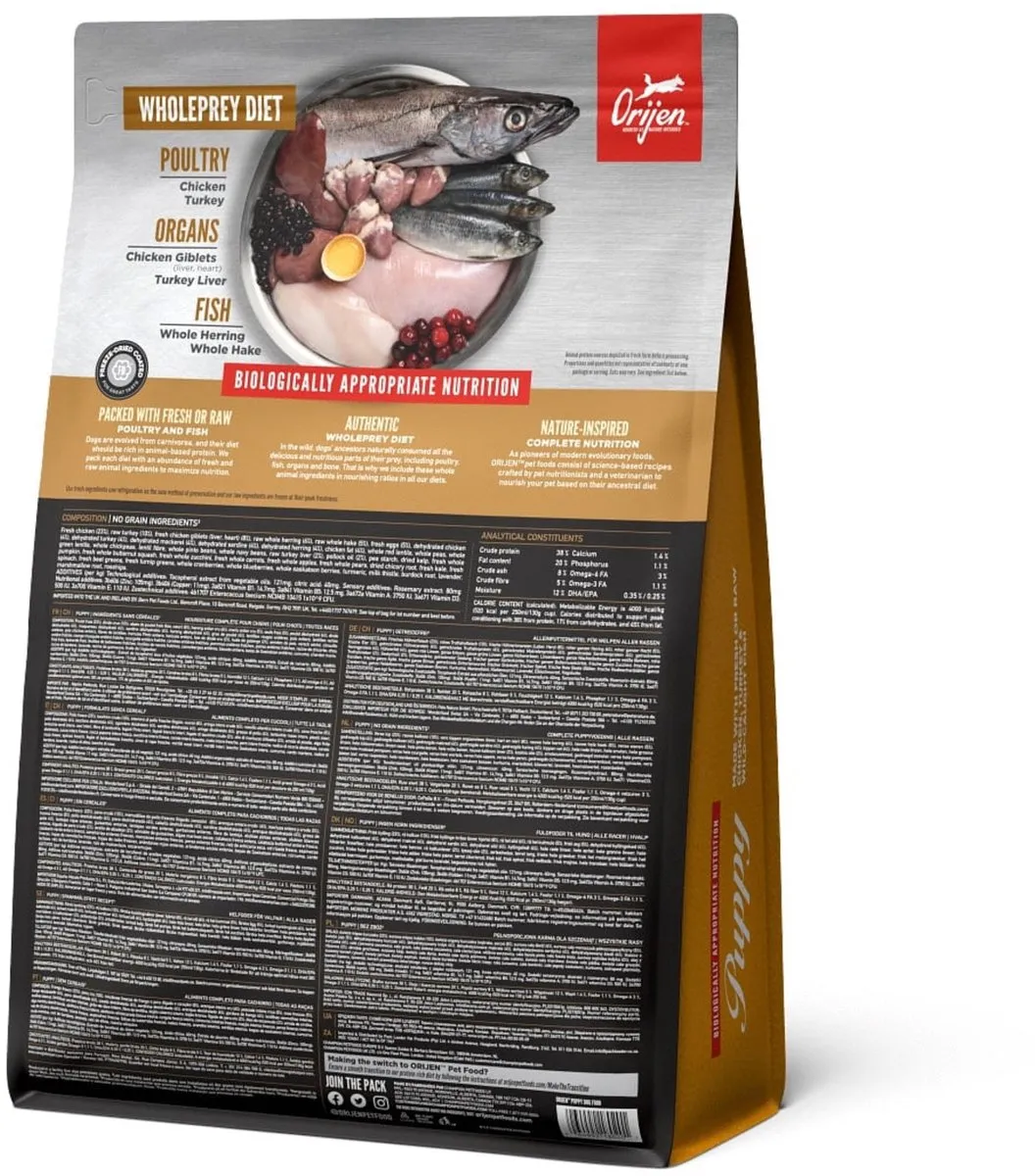 Orijen Whole Prey Puppy - Kip & Kalkoen - Hondenvoer - 2 kg