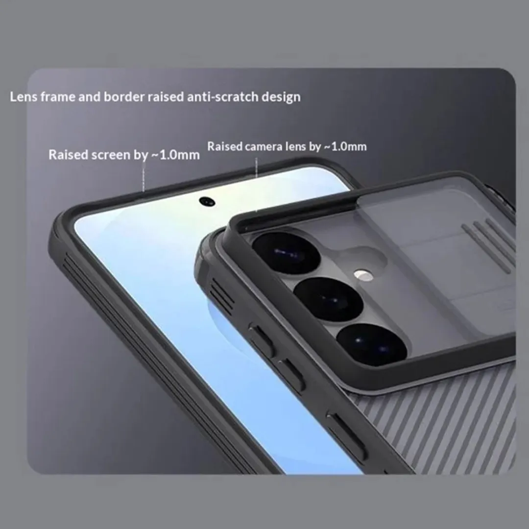Nillkin CamShield Hoesje Samsung Galaxy S26 Plus - Camera Slider - Transparant Zwart