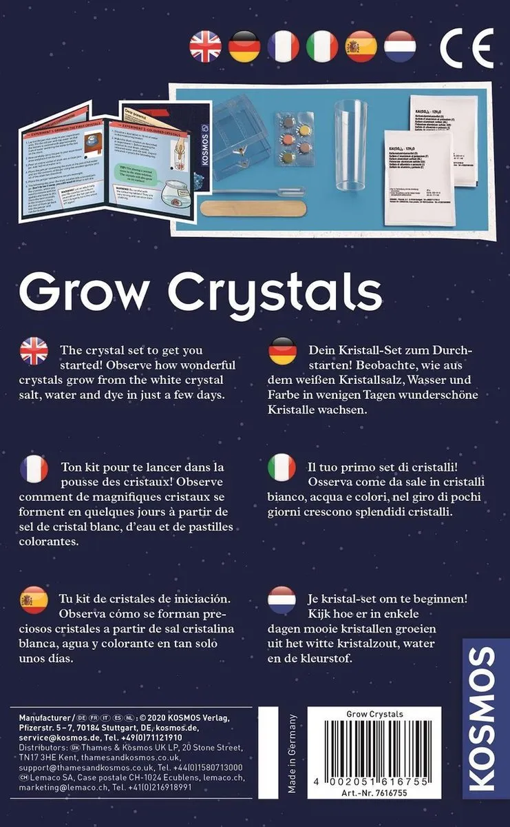 Kosmos Grow Crystals Experimenteerset 616755 - Kristallen kweken