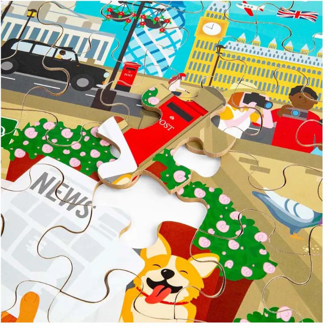 BIGJIGS Londen Stad Vloerpuzzel 48 Stuks - Multicolor