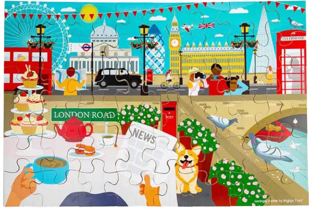 BIGJIGS Londen Stad Vloerpuzzel 48 Stuks - Multicolor