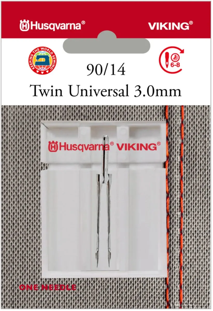 Husqvarna-Viking Tweelingnaald Universal / 90 / 3mm (1 stuk) Naalden