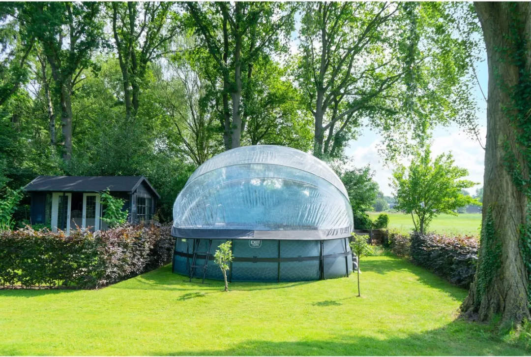 EXIT Stone Zwembad 508cm Grijs - met Zandfilterpomp & Warmtepomp