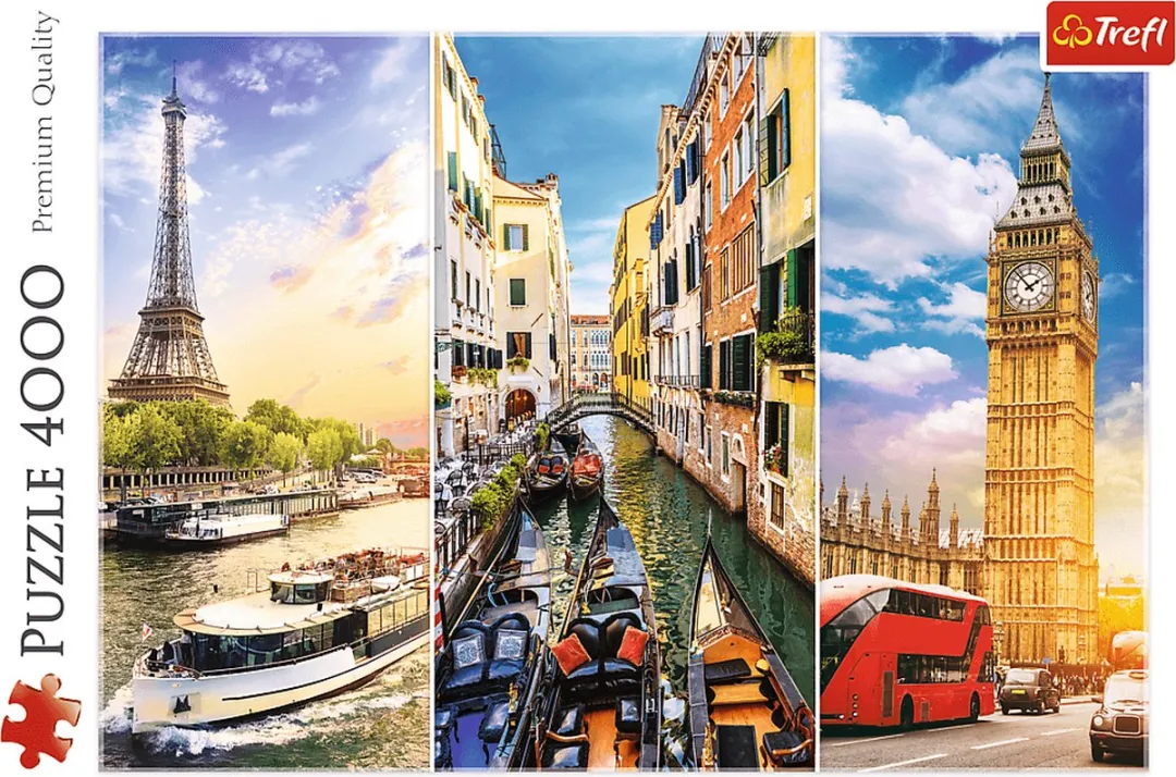 Trefl 4000 Trip around Europe Puzzel - 1000 Stuk - Meerkleurig