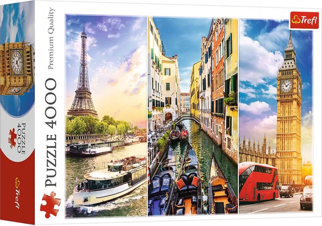 Trefl 4000 Trip around Europe Puzzel - 1000 Stuk - Meerkleurig