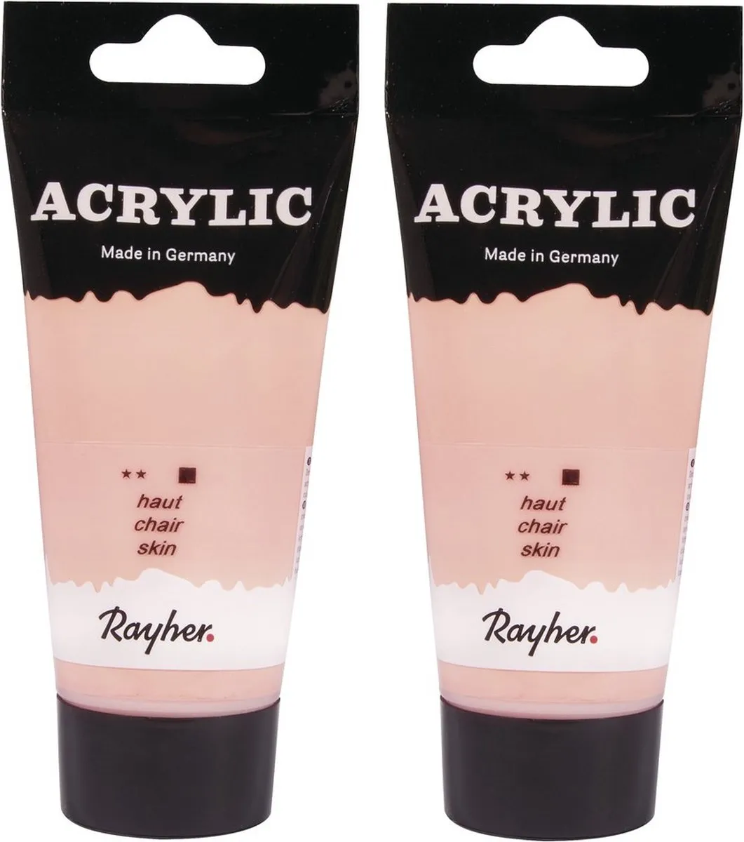 Rayher Beige Acrylverf Hobby 75ml - 3 Stuks