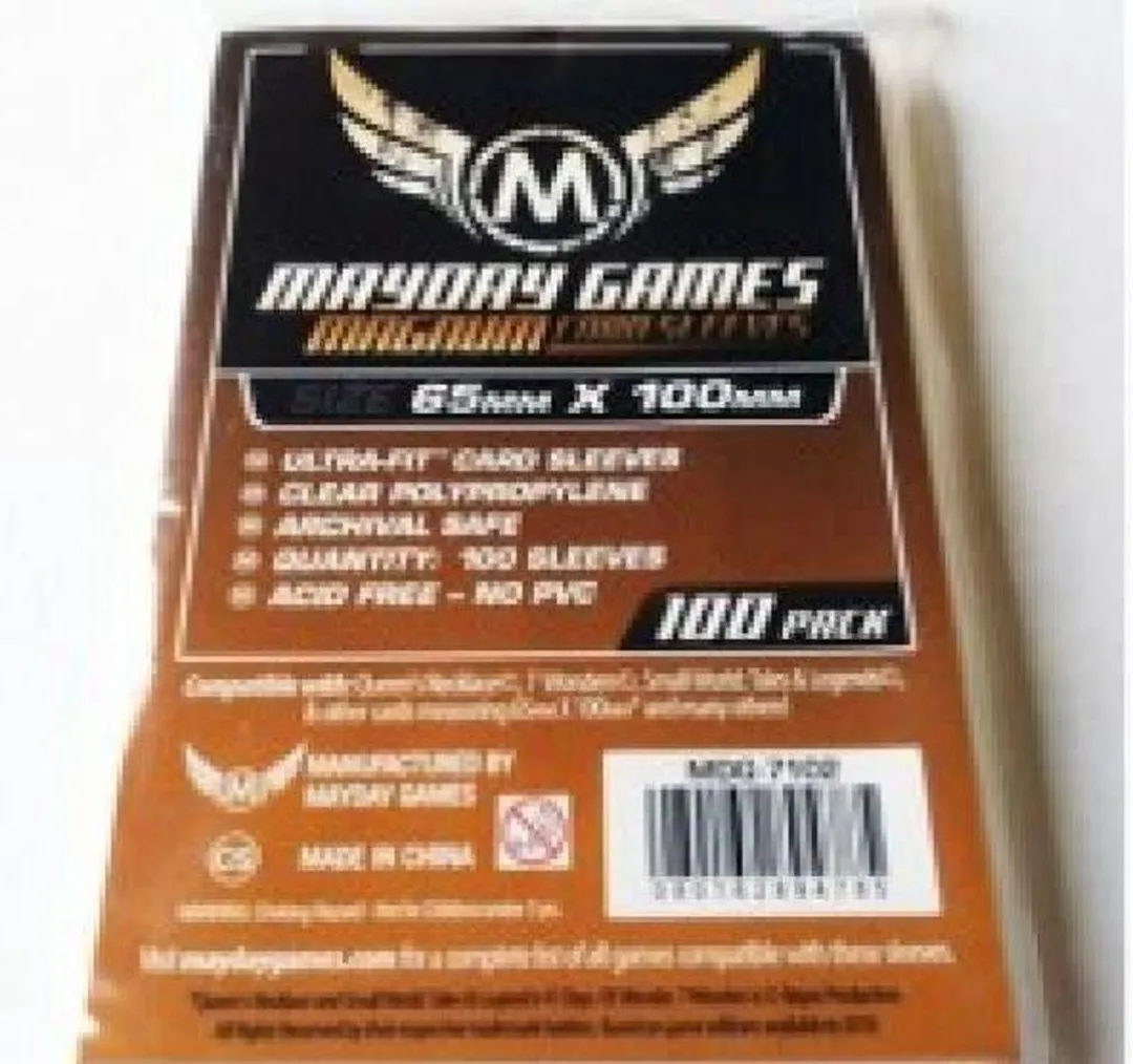 100 Mayday Games Card Sleeves 65 x 100mm (MDG-7102)