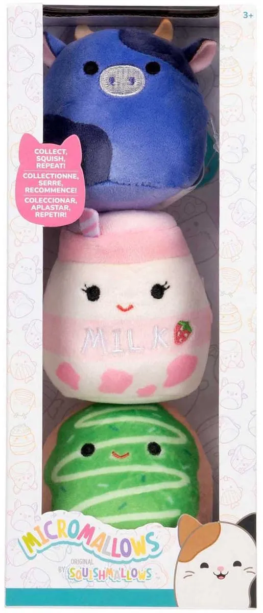 Squishmallows Micromallows 3-delig Pluche Knuffel