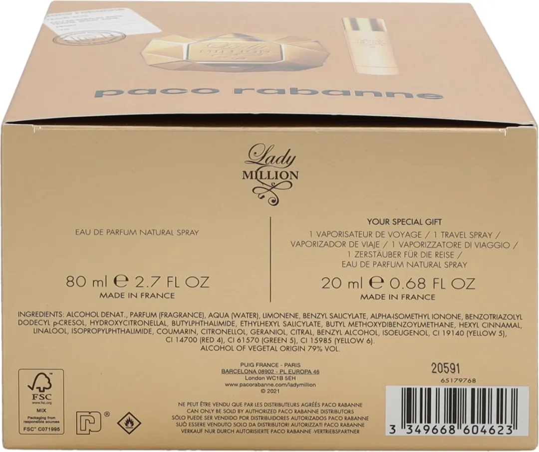 Paco Rabanne Lady Million Set 100ml - Damesparfum