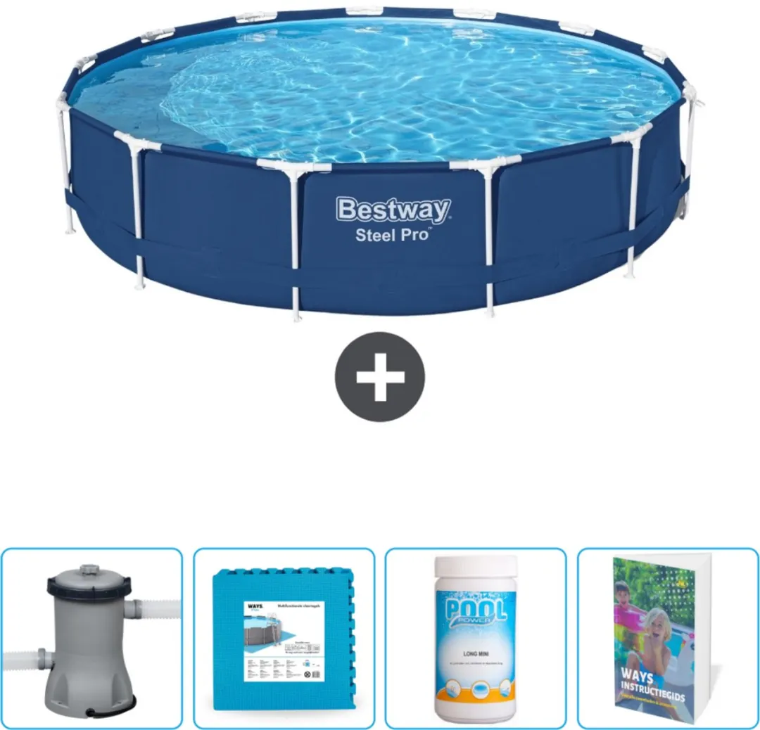 Bestway Steel Pro Zwembad 396x84cm Blauw - 8680L
