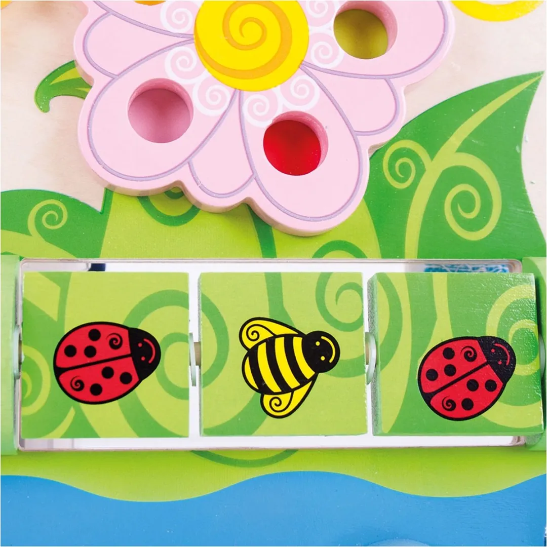 BIGJIGS Houten Activiteitenpaneel Bloem - Multikleur