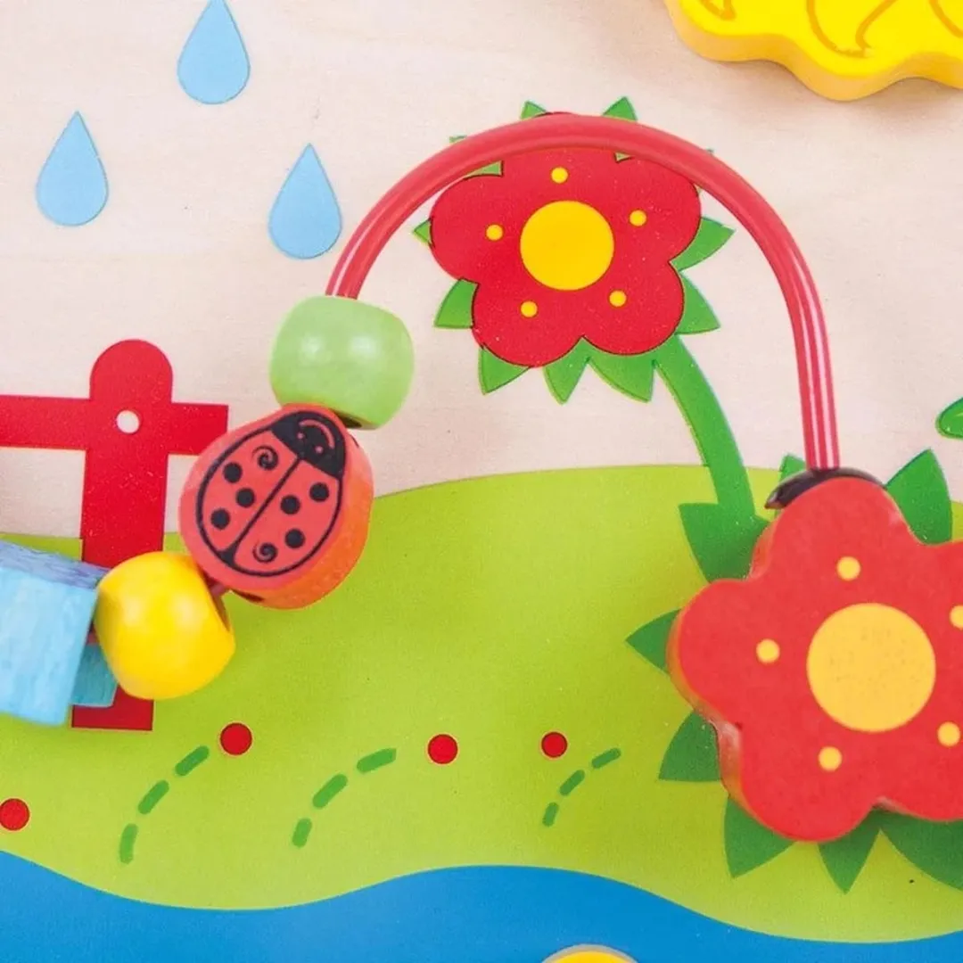 BIGJIGS Houten Activiteitenpaneel Bloem - Multikleur - afbeelding 6 van 6