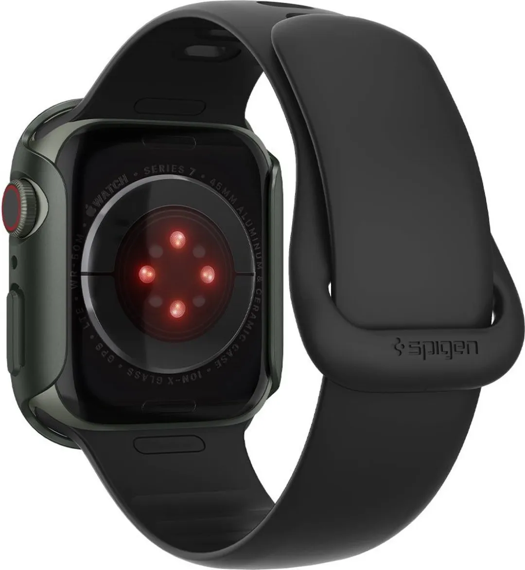 Spigen Thin Fit Hoesje Apple Watch 45mm - Groen