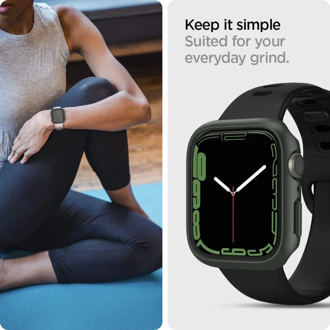 Spigen Thin Fit Hoesje Apple Watch 45mm - Groen