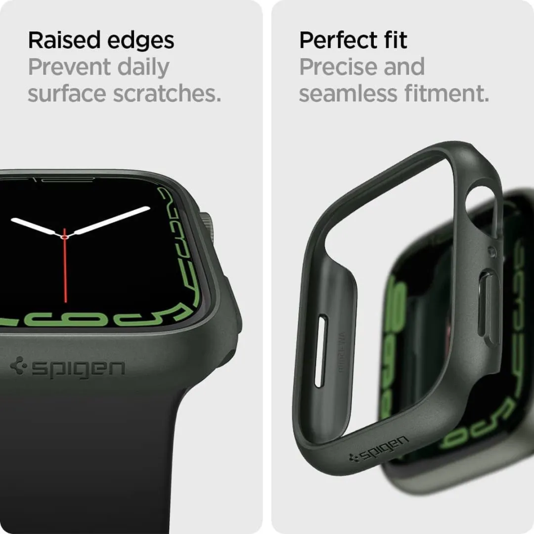 Spigen Thin Fit Hoesje Apple Watch 45mm - Groen