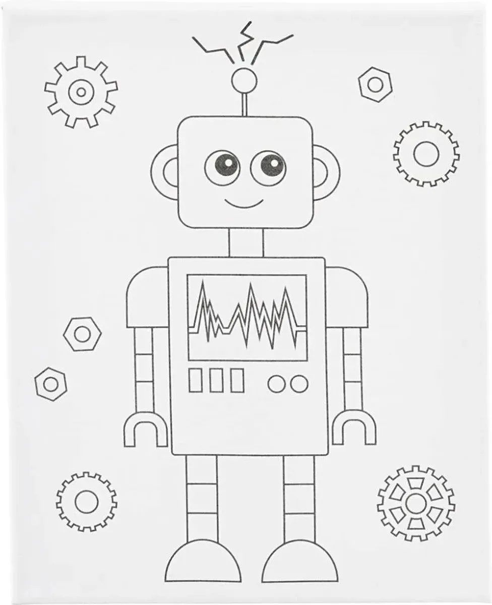 Creativ Company Schildercanvas Robot