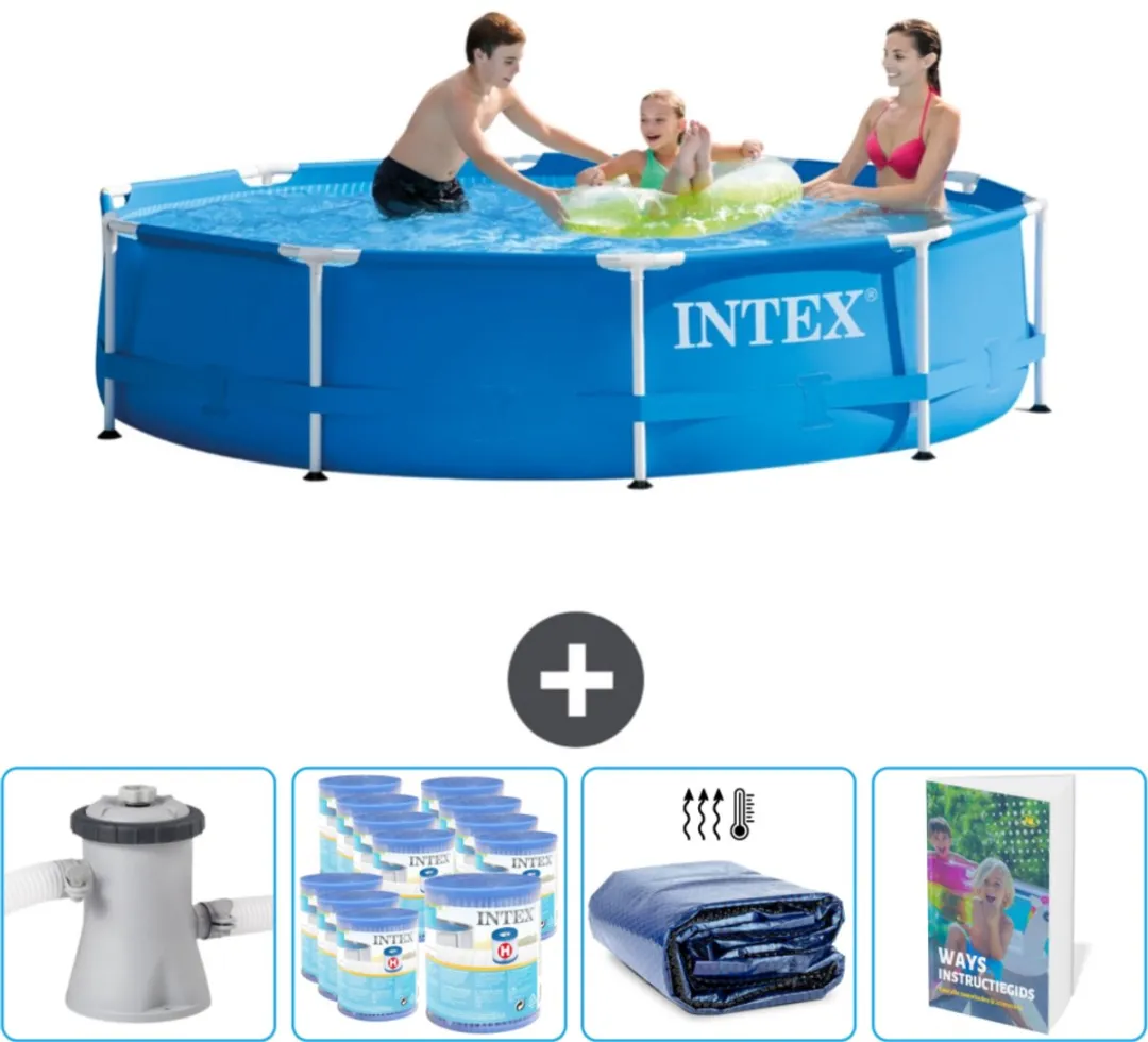 Intex 28200NP-Blauw Rond Frame Zwembad 305x76cm