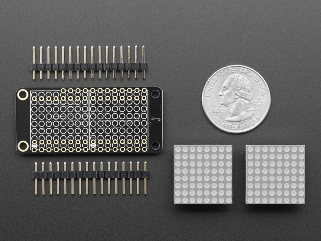 Adafruit 3151 0.8 inch 8x16 LED Matrix FeatherWing