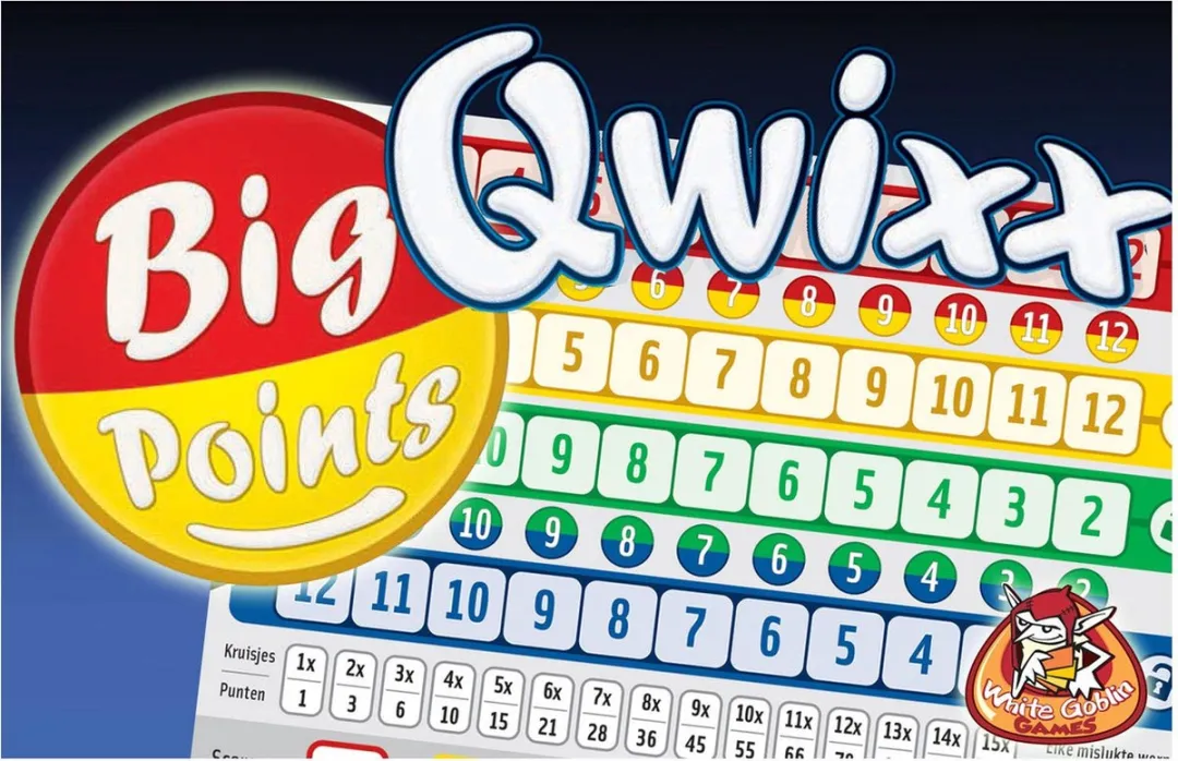 White Goblin Games Qwixx Big Points - Dobbelspeluitbreiding 2 Scoreblokken - Meerdere kleuren