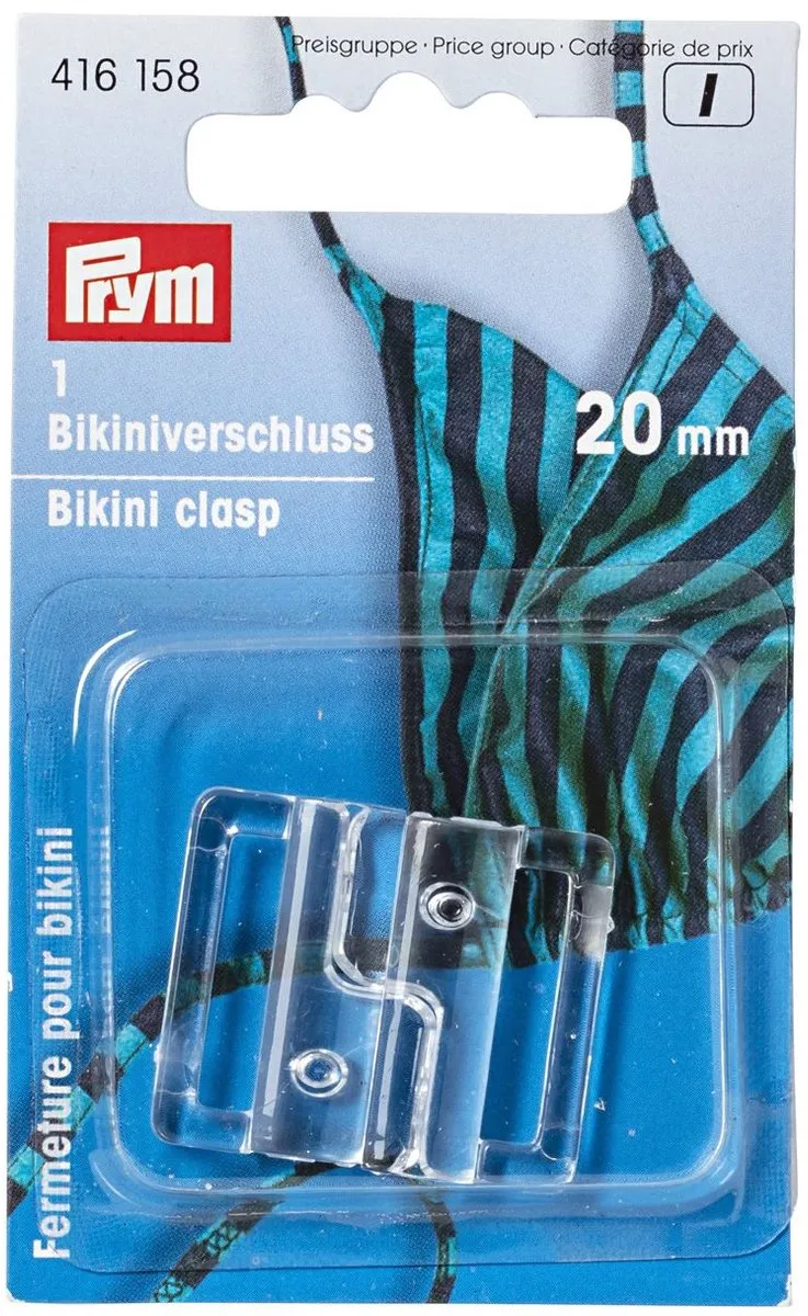 Prym Bikini- en ceintuursluiting haak - Transparant