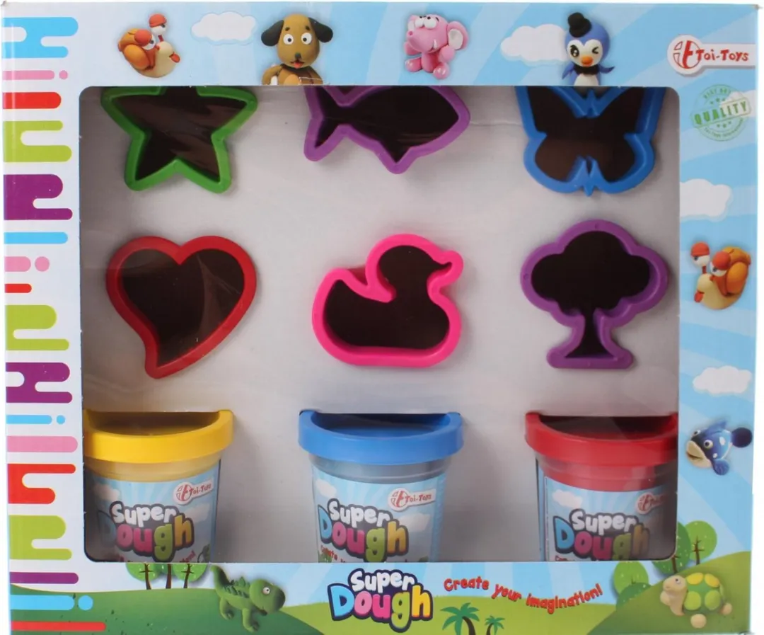 Toi-Toys Kleiset Uitsteekvormen 6 Stuks - Multicolor