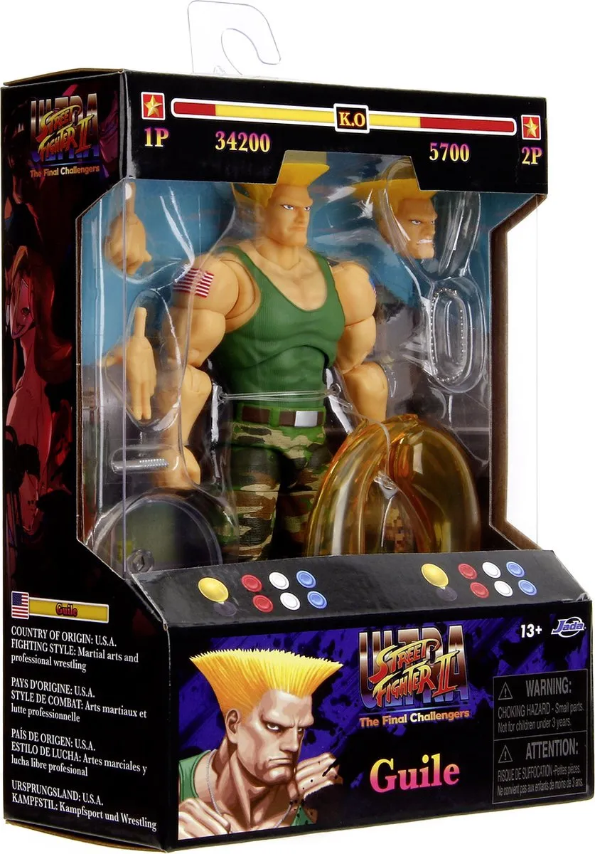 Jada Toys Ultra Street Fighter II Guile Action Figuur 15cm - Multi