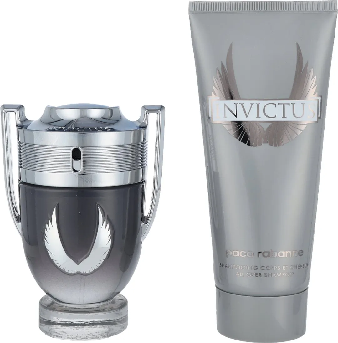 Paco Rabanne Invictus Platinum Giftset - 50ml Parfum + 100ml Douchegel