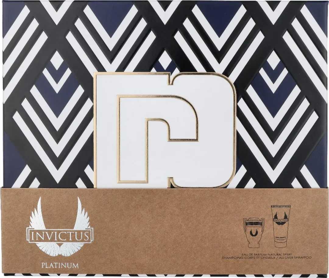 Paco Rabanne Invictus Platinum Giftset - 50ml Parfum + 100ml Douchegel