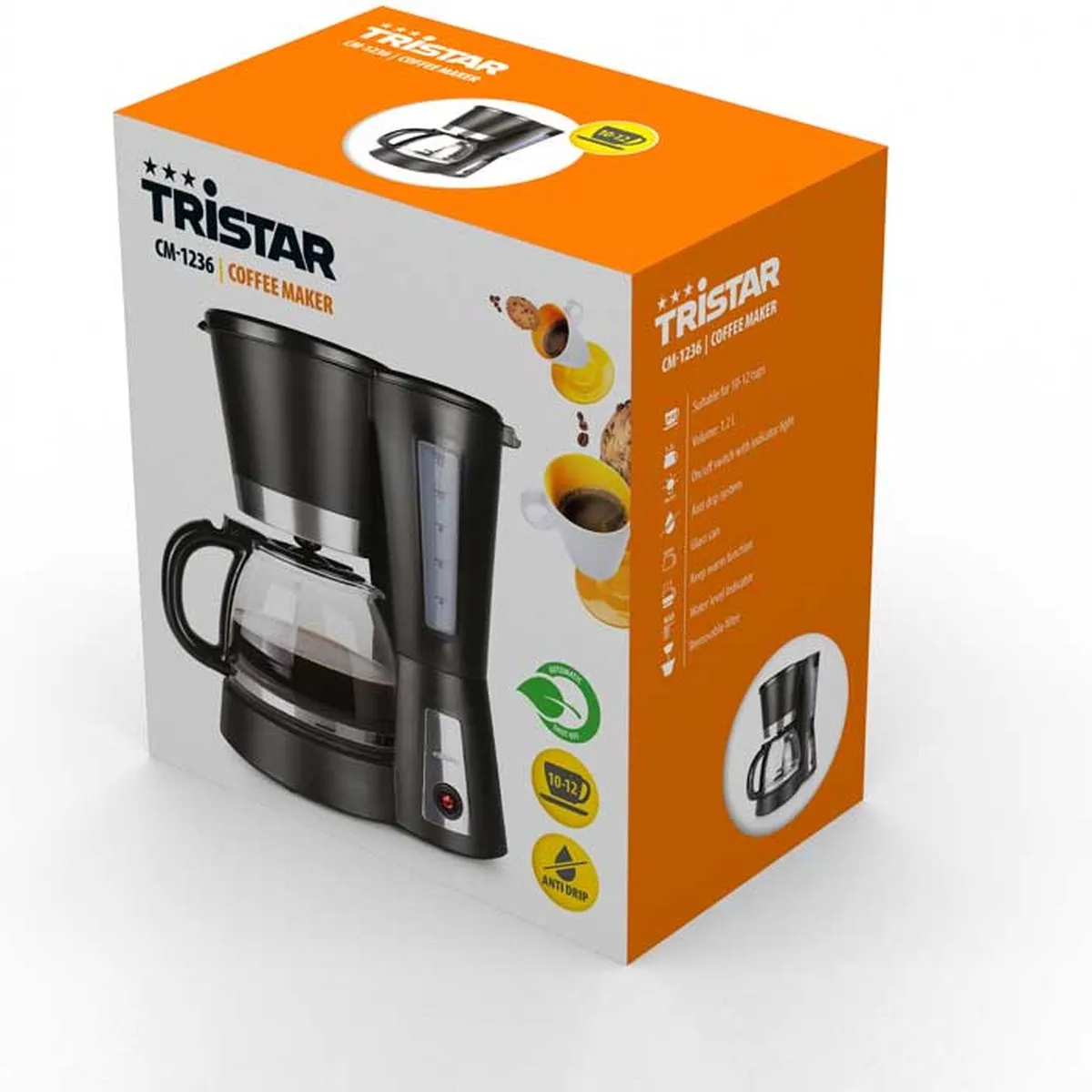Tristar CM-1236 Koffiezetapparaat 1.2L - 10 Kopjes - Zwart