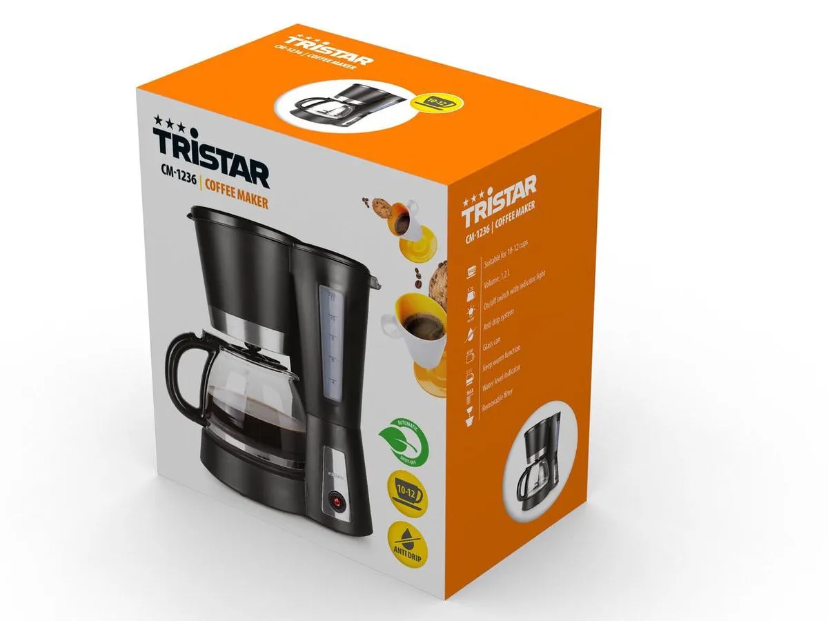 Tristar CM-1236 Koffiezetapparaat 1.2L - 10 Kopjes - Zwart