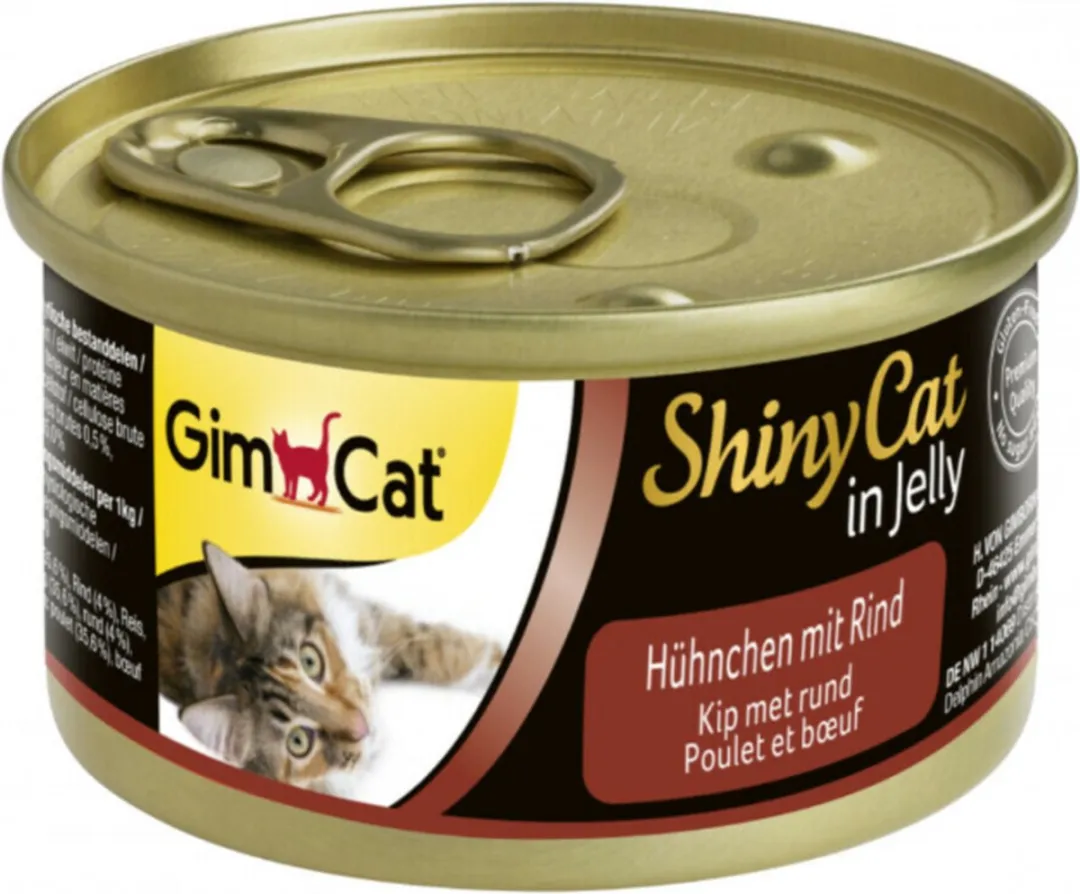 GimCat ShinyCat in Jelly Kip & Rund - 24 x 70 gr - Voordeelverpakking