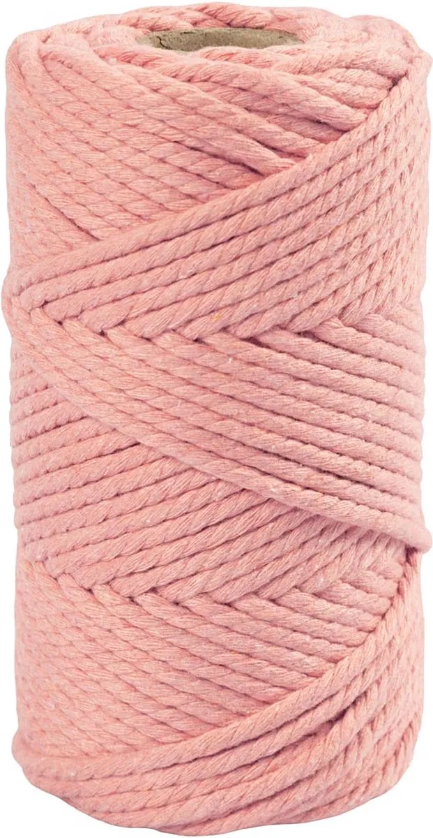 Creativ Company Macramékoord 4mm Roze - 55m