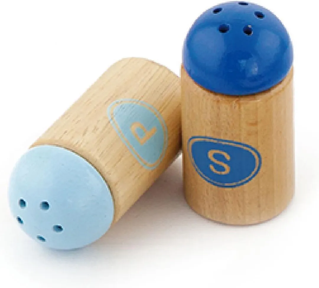 Viga Toys Kookset Ontbijtset Hout - Blauw